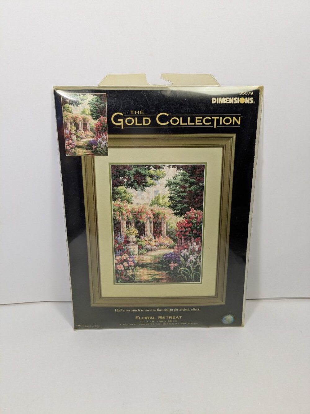 Dimensions Gold Collection 2002 Floral Retreat 35079 Half Cross Stitch Kit